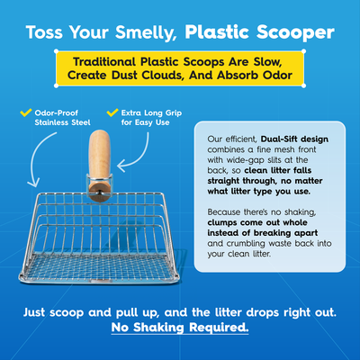 Premium Stainless Steel Litter Scooper