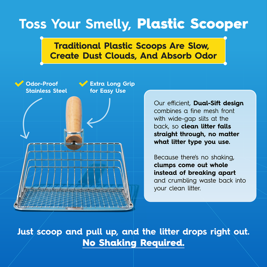 Premium Stainless Steel Litter Scooper