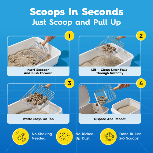 Premium Stainless Steel Litter Scooper